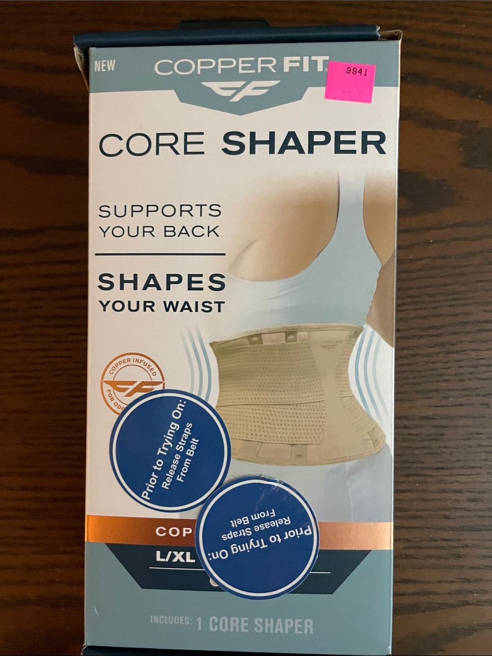 Copper Fit Core Shaper Waist Support - Beige L/XL